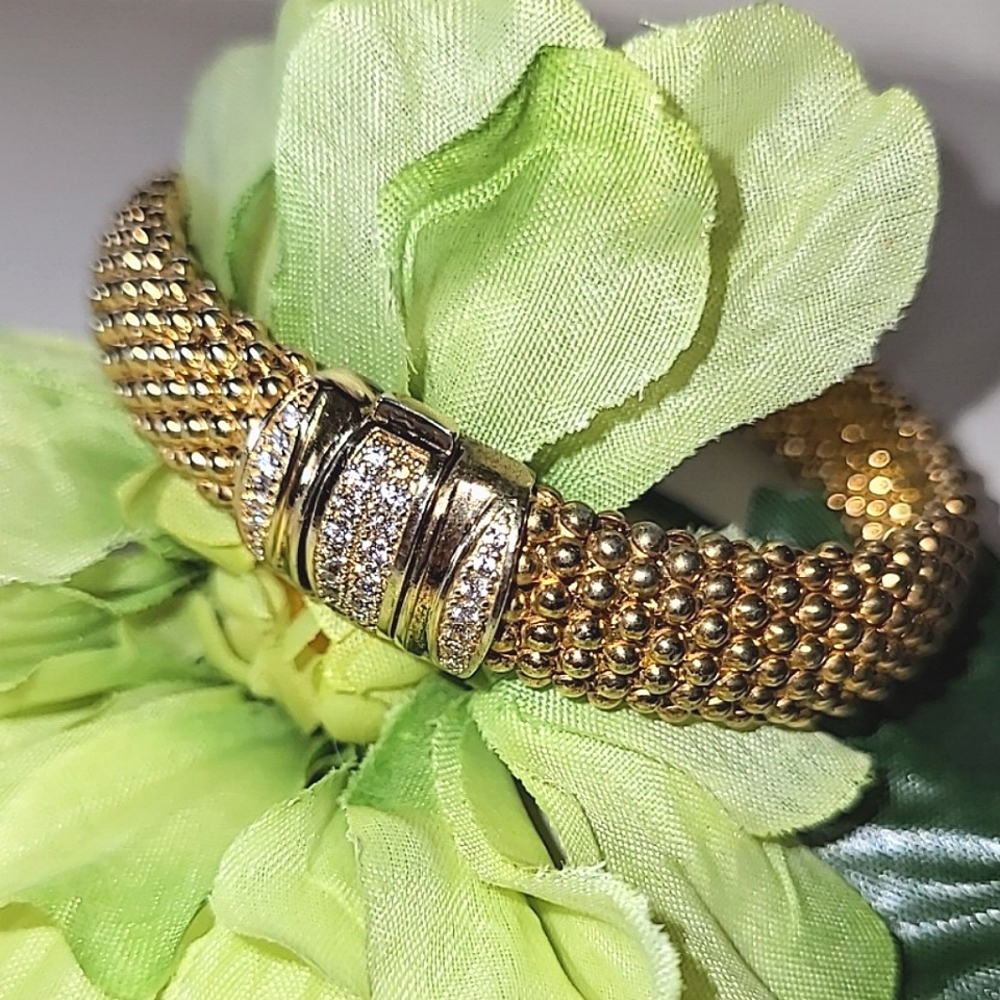 DYADEMA BRONZE POPCORN LINK BRACELET - UNUSUAL CLASP  - MADE IN ITALY